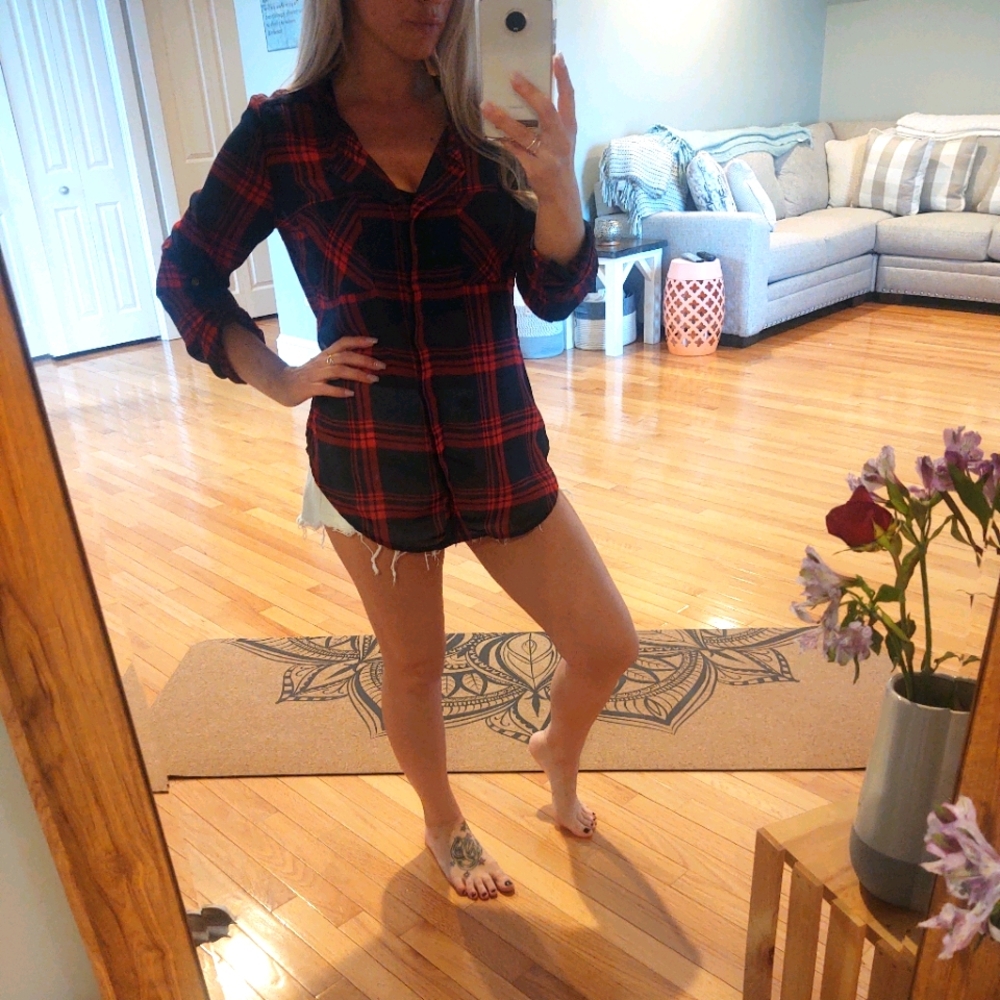 Plaid Blouse